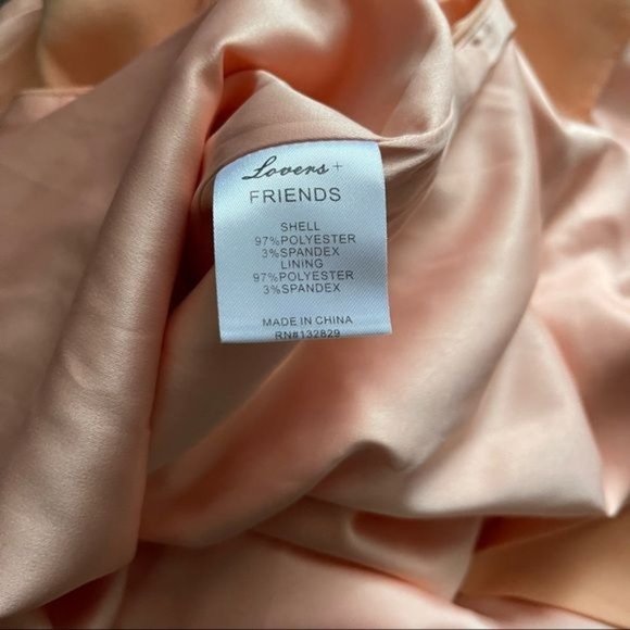 Lovers + Friends Nikola Midi Dress Apricot Cocktail Dress Size XS Retail $168 - Picture 6 of 7